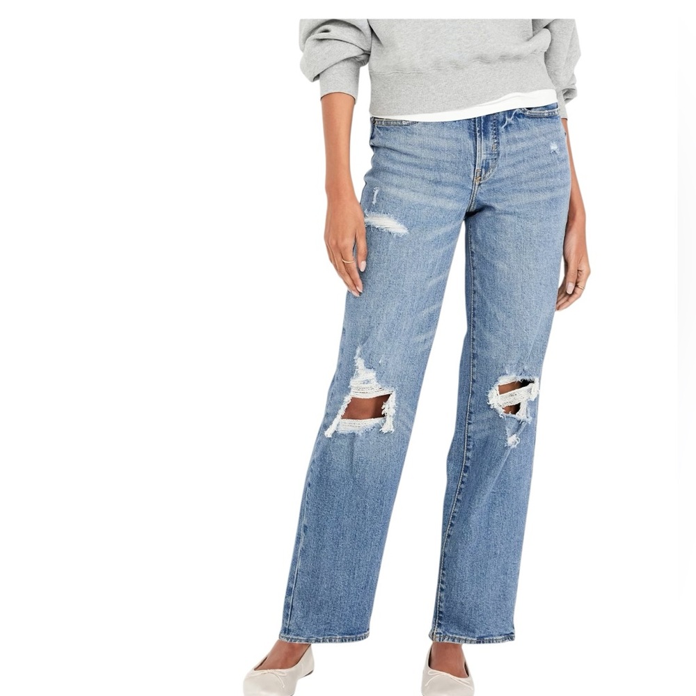 Old Navy OG Straight High Waist Dahlia jeans. Size 8